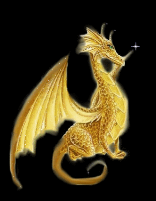 Gif petit dragon doré